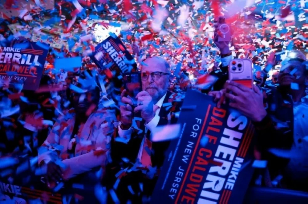 من احتفالات الديمقراطيين بالفوز.