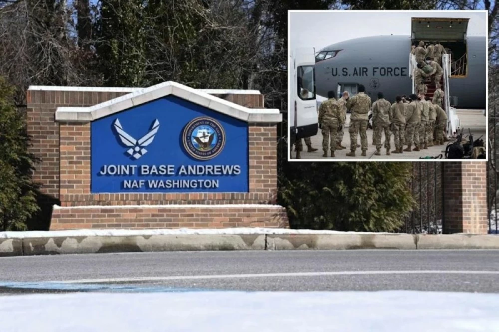 ذعر في قاعدة أندروز بعد زيارة ترمب.. طرد مجهول يصيب 7 أشخاص !