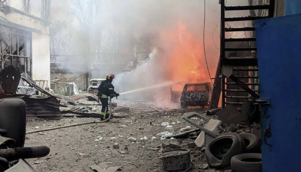 قصف روسي على كييف.