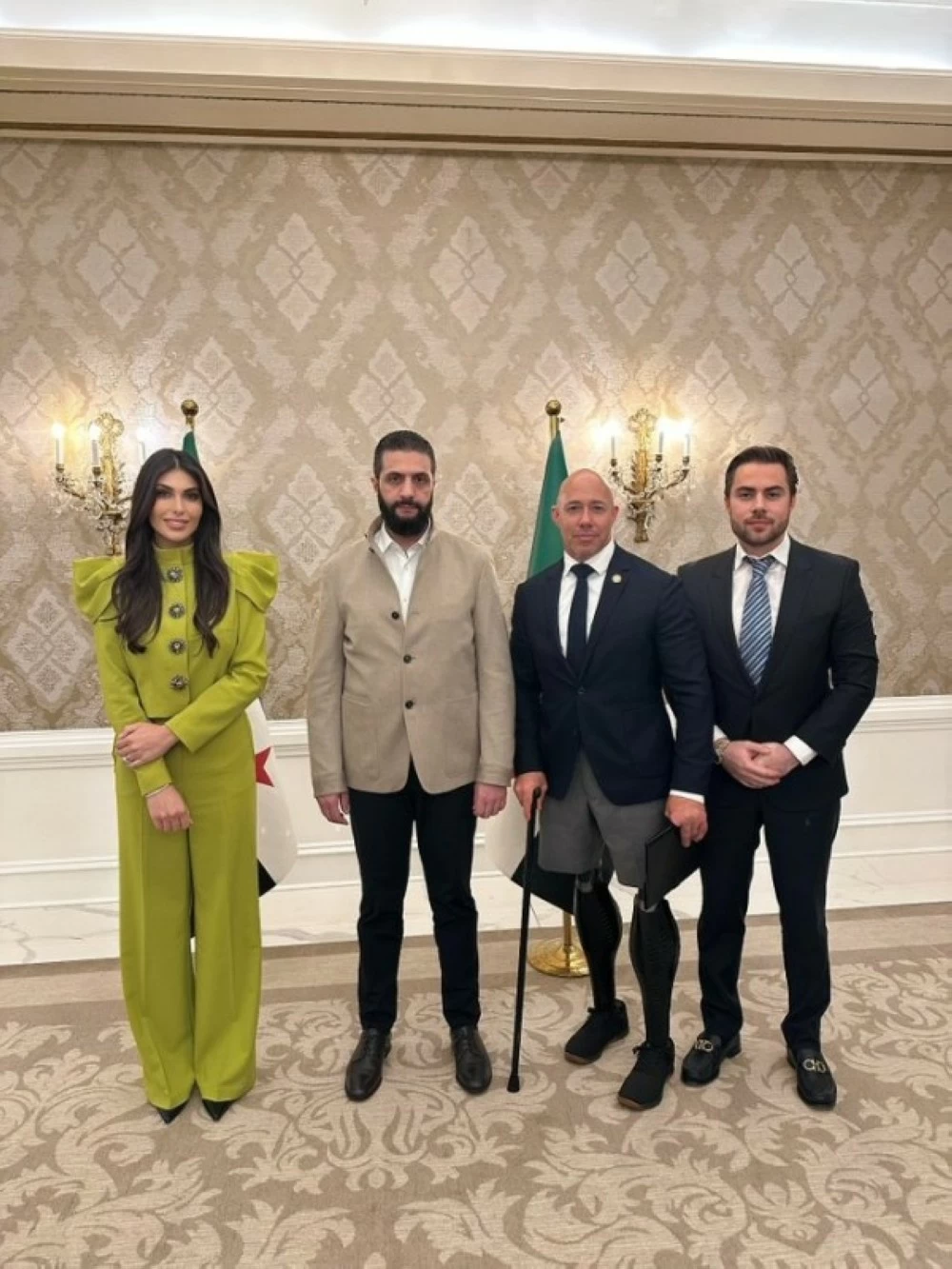  الرئيس السوري الشرع خلال لقاء النائب الجمهوري ماست.