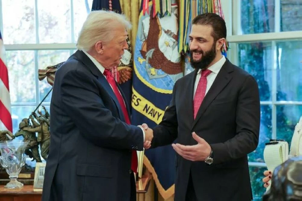 الرئيس الأمريكي دونالد ترمب والرئيس السوري أحمد الشرع