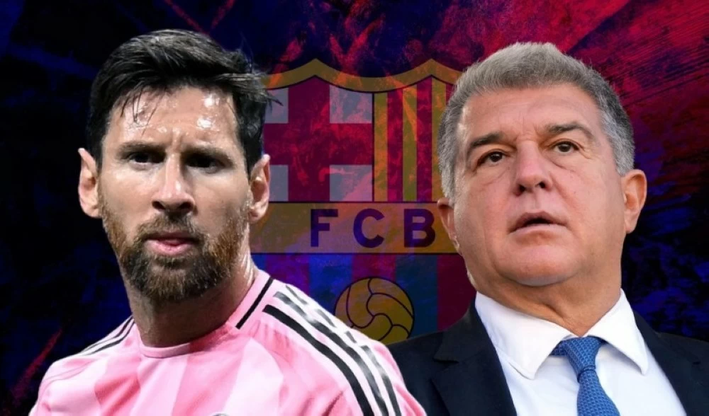 ليونيل ميسي وجوان لابورتا.