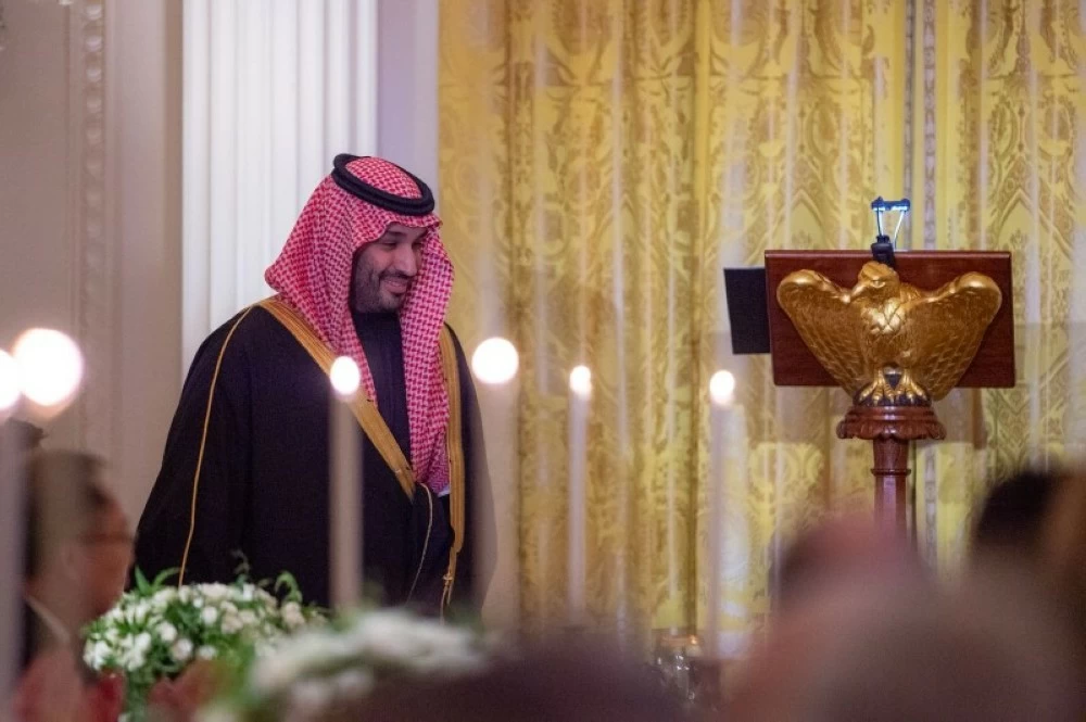 ولي العهد يشرف حفل العشاء المقام في البيت الأبيض
