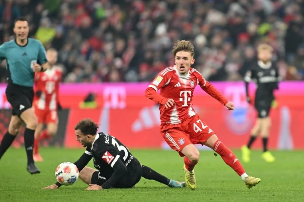 من مباراة بايرن ميونخ وفرايبورغ.