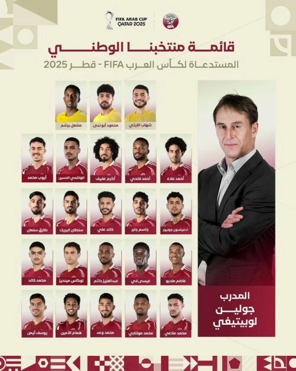 قائمة منتخب قطر الأول لكرة القدم