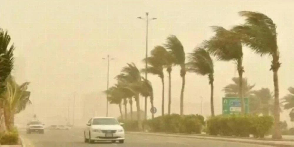 رياح شديدة على منطقة حائل. (صورة أرشيفية)