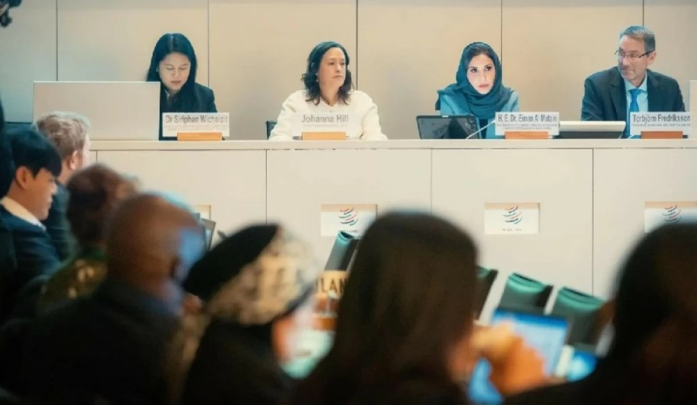  نائب وزير التجارة الدكتورة إيمان المطيري أثناء مشاركتها في جلسة فريق عمل «الأونكتاد».