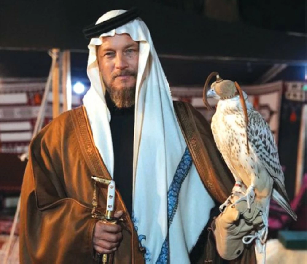 النجم العالمي ترافيس فيميل خلال زيارة حائل.