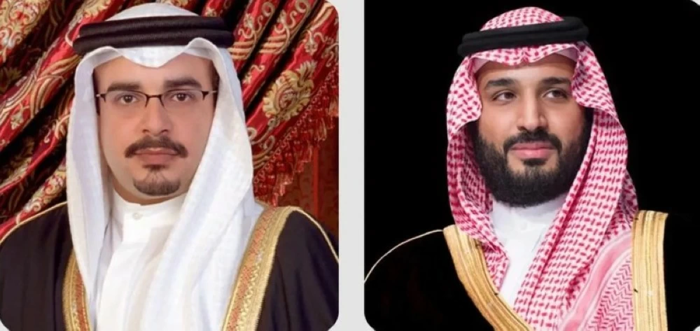 ولي العهد يبعث برقية شكر لولي عهد البحرين إثر مغادرته المنامة