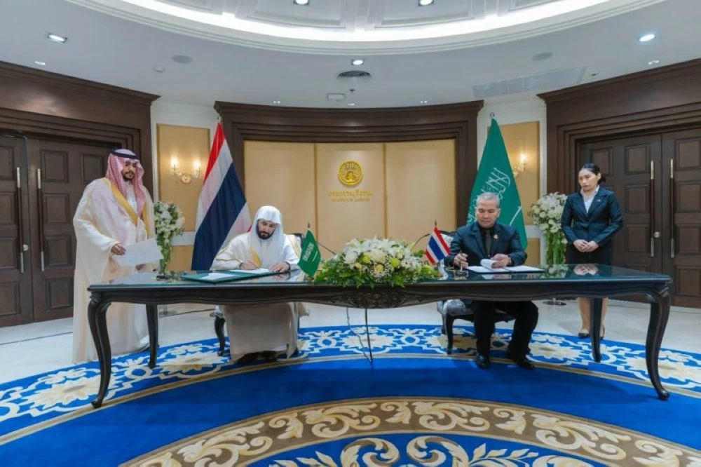 وزير العدل يلتقي نظيره التايلندي ويوقعان مذكرة تفاهم لتعزيز التعاون العدلي