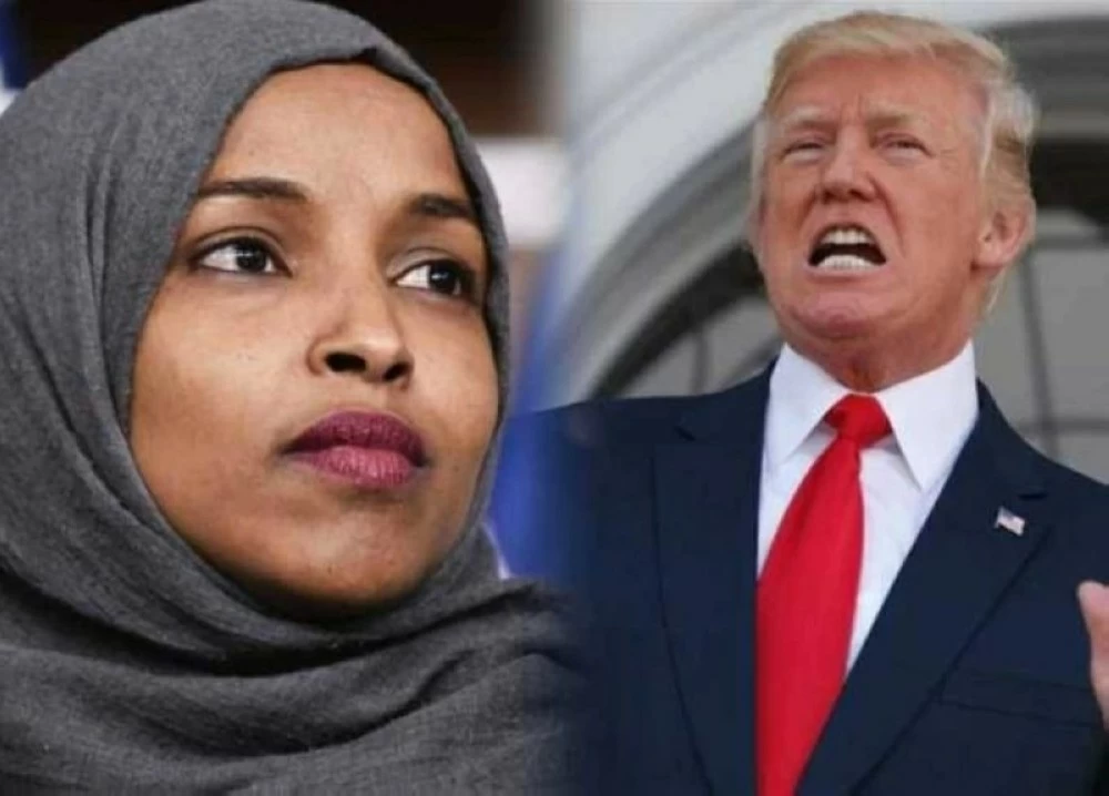 الرئيس الأمريكي دونالد ترمب وصف إلهان عمر بـ«القمامة».