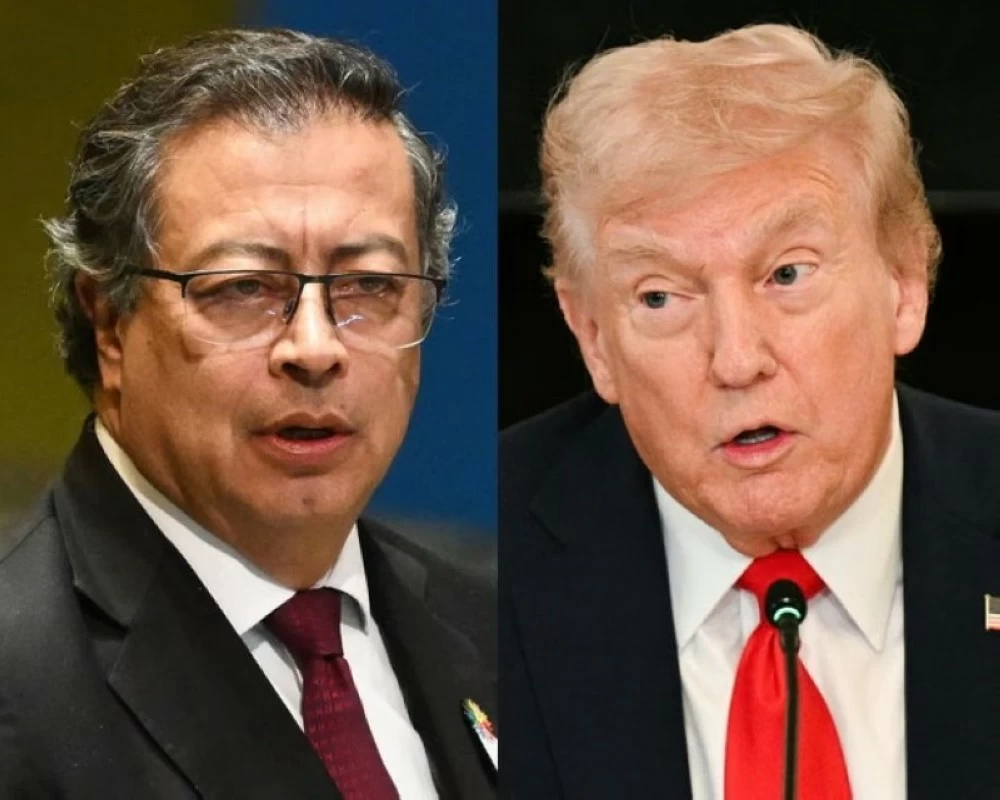 الرئيس الأمريكي دونالد ترمب ونظيره الكولومبي غوستافو بيترو
