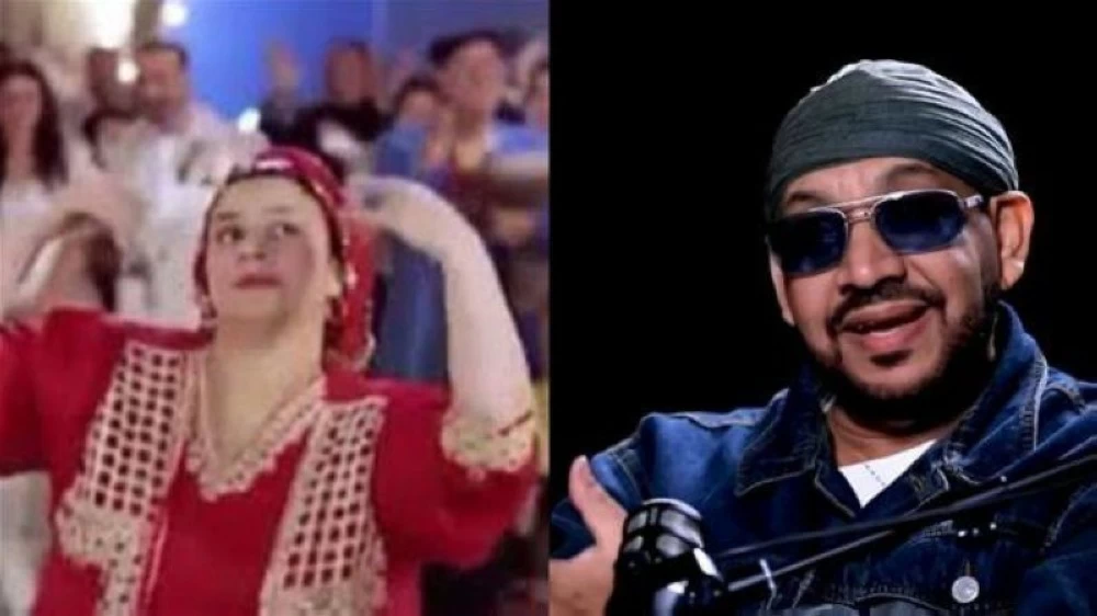 المطرب المصري عصام كاريكا والفنانة المصرية عبلة كامل.