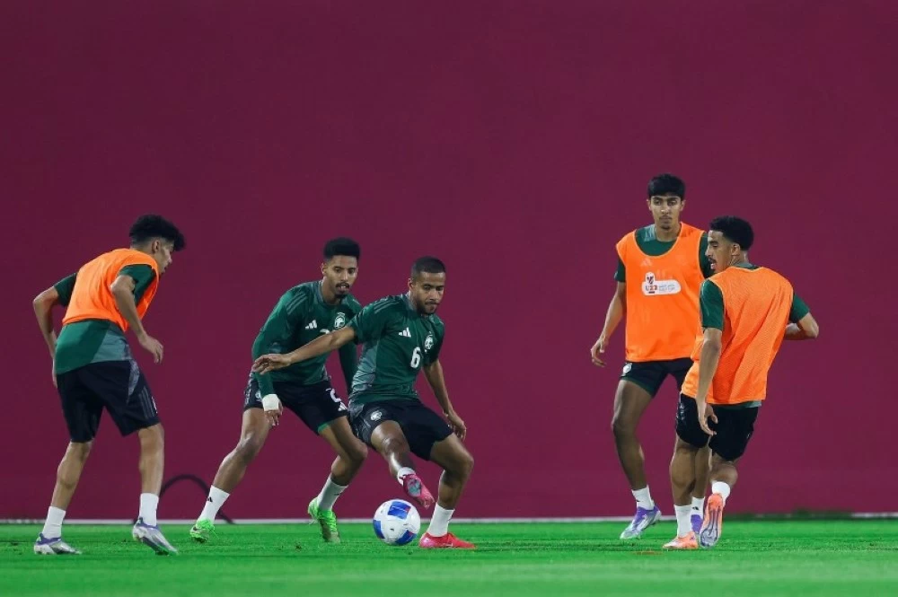 التدريب الأخير لأخضر23 قبل مواجهة البحرين