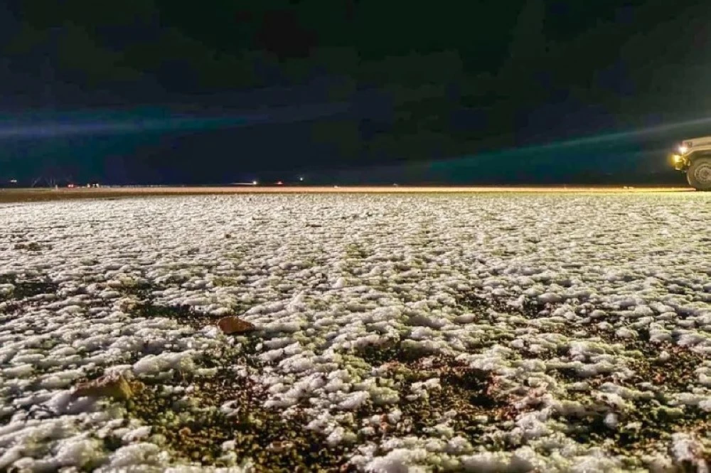 أمطار وتساقط للثلوج على منطقة حائل