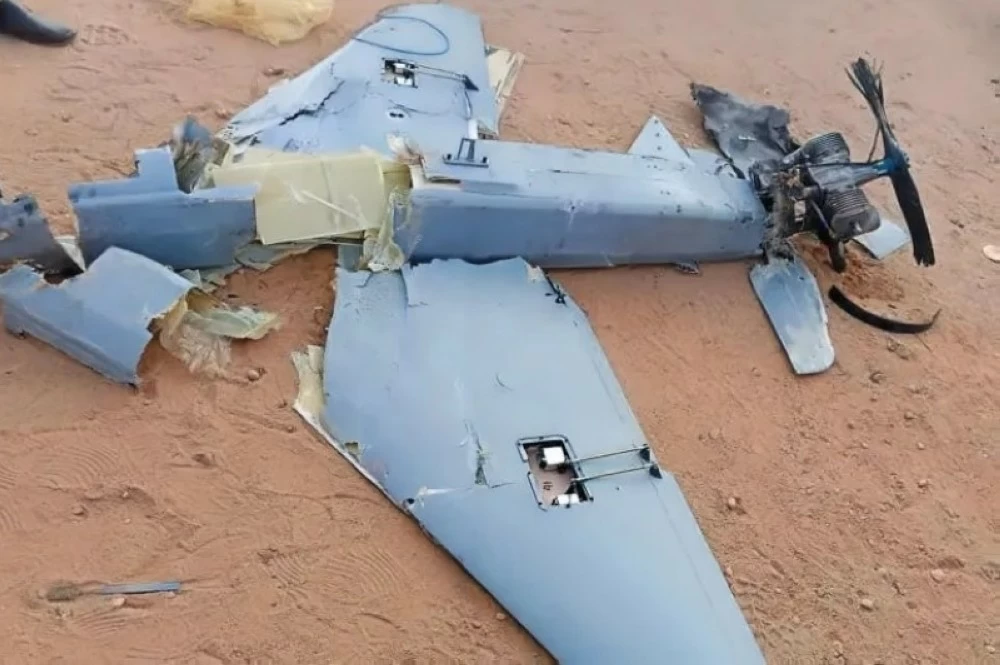 طائرة مسيرة تابعة للدعم دمرتها قوات الجيش السوداني .