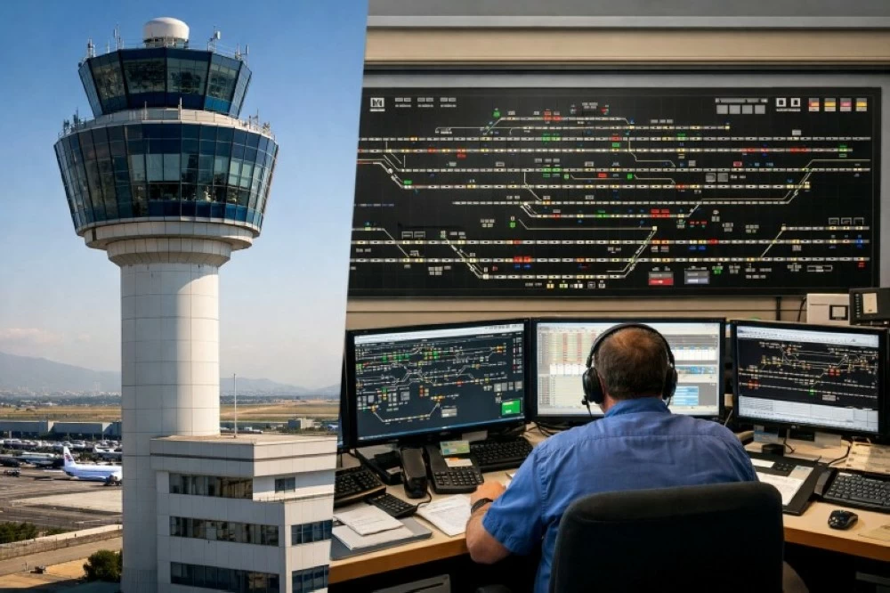 تعليق الرحلات الجوية في جميع المطارات اليونانية.