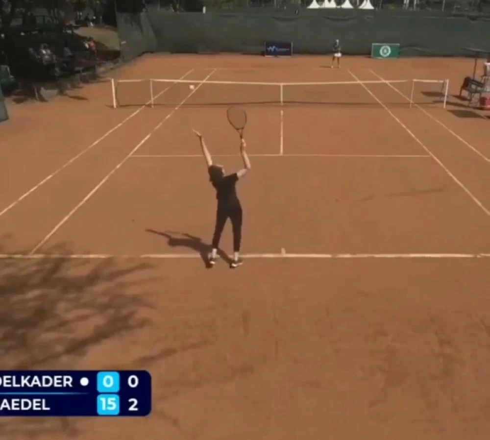 اللاعبة المصرية خلال مشاركتها في بطولة التنس الدولي في نيروبي