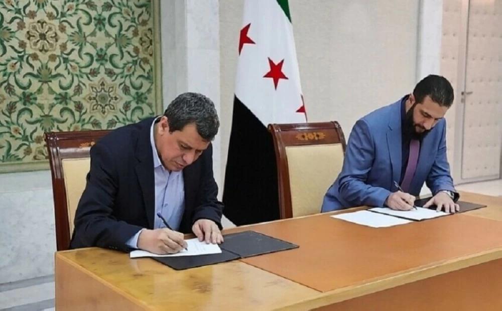 اتفاق سابق بين الشرع وعبدي.