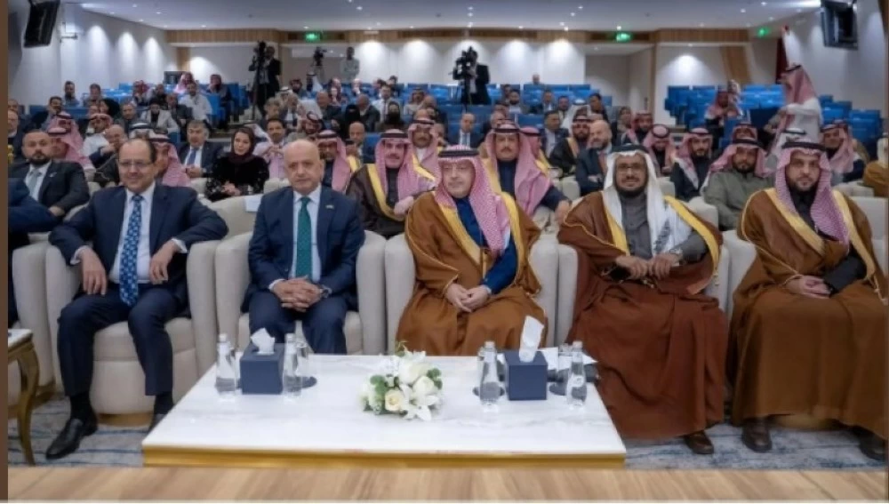 جانب من فعاليات ملتقى الأعمال السعودي الأردني، الذي عقد بمقر الاتحاد بالعاصمة الرياض. (واس).