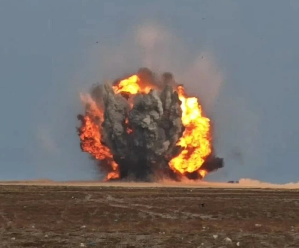 ألغام جرى تفجيرها من قبل فريق مسام.