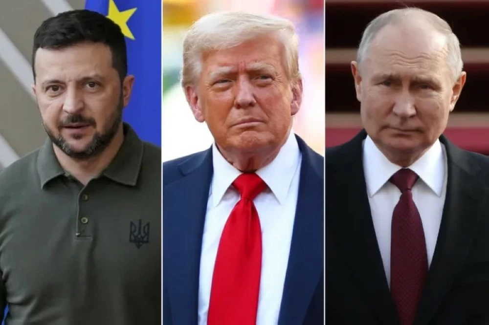 بوتين وترمب وزيلينسكي.