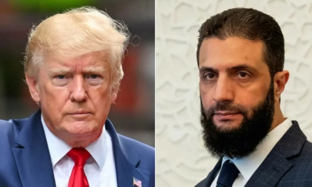 احمد الشرع ودونالد ترمب