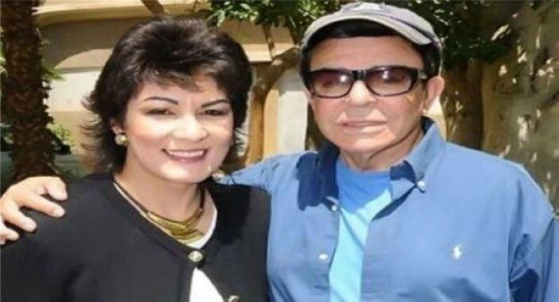 الفنانة المصرية سماح أنور والفنان المصري الراحل سمير صبري