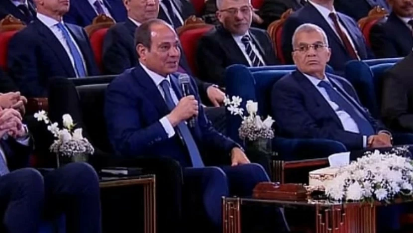 الرئيس المصري عبدالفتاح السيسي خلال الفعالية.
