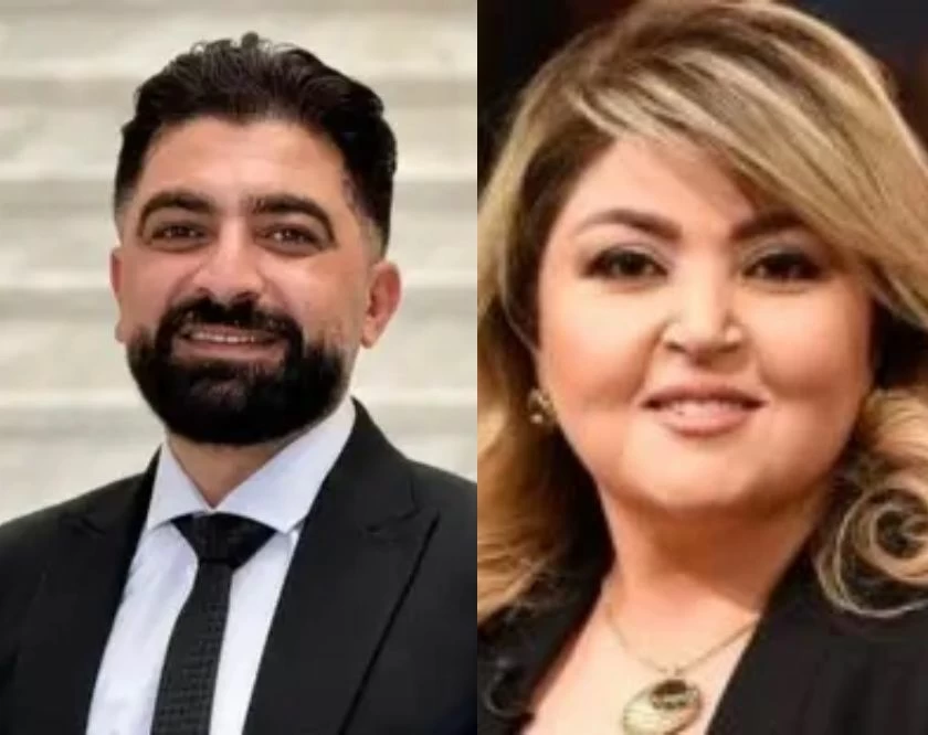 الفنانة المصرية مها أحمد والفنان المصري فادي خفاجة