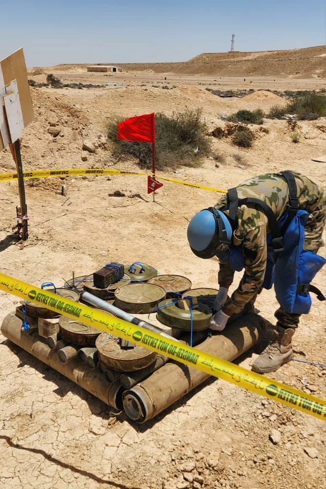 تفجير الألغام في حضرموت.