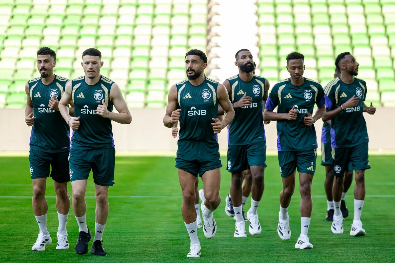 لاعبي المنتخب السعودي في قمة جاهزيتهم لمواجهة الأوروغواي