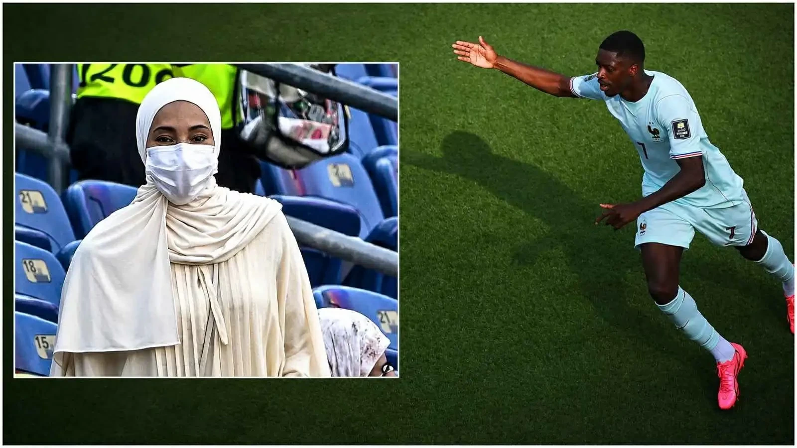 ماذا فعلت زوجة ديمبلي المغربية بعد إقصاء «أسود الأطلس»؟