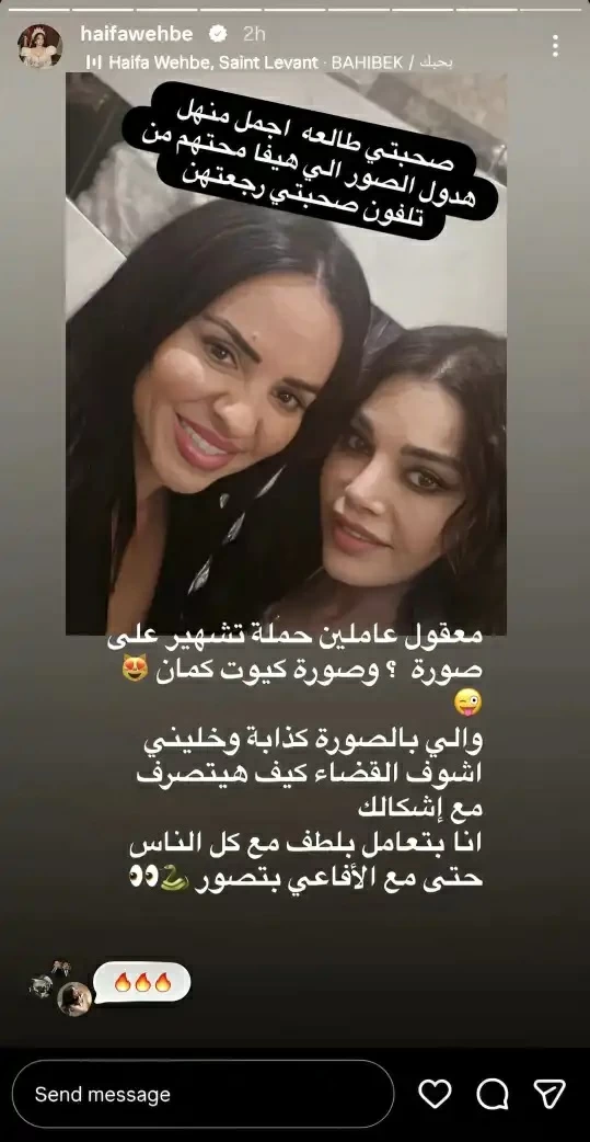 «أنا بتصور مع الأفاعي».. ما قصة الحرب المشتعلة بين هيفاء وهبي وإحدى معجباتها؟