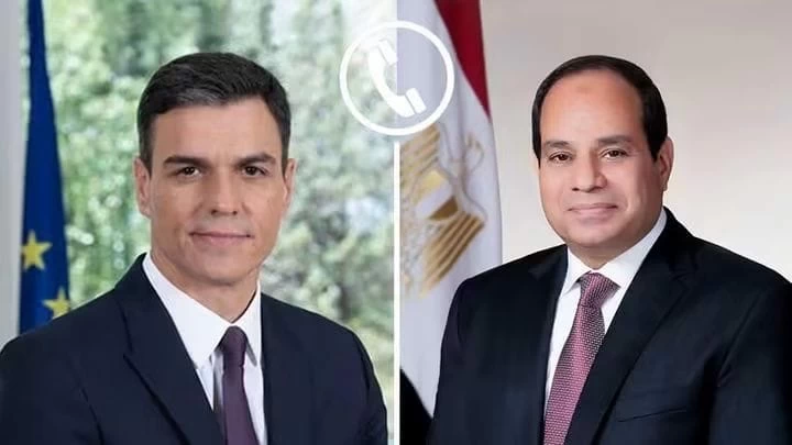 الرئيس المصري ورئيس الوزراء الإسباني.
