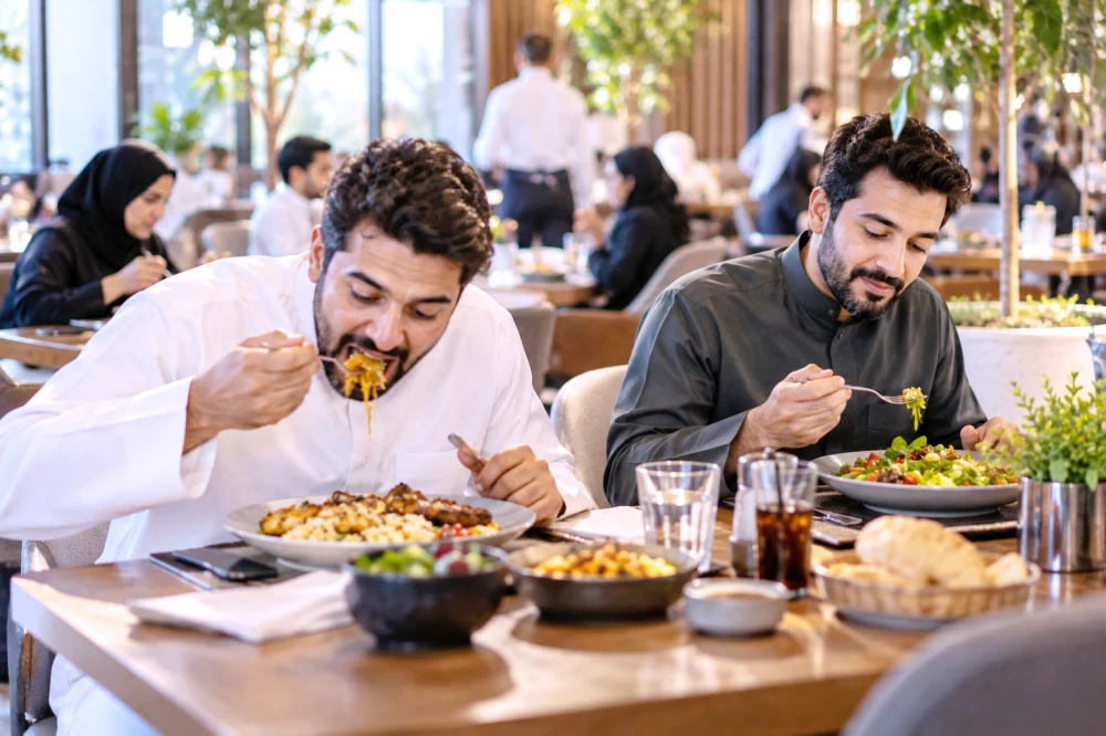 
سرعة الوجبة تدخل حساب الوزن. 