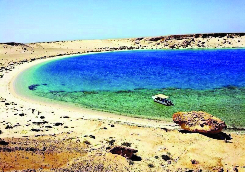 





جزيرة النعمان غرب محافظة ضباء ذات سطح مغطى بالرمال الناعمة صالحة للاستثمار.  (عكاظ)