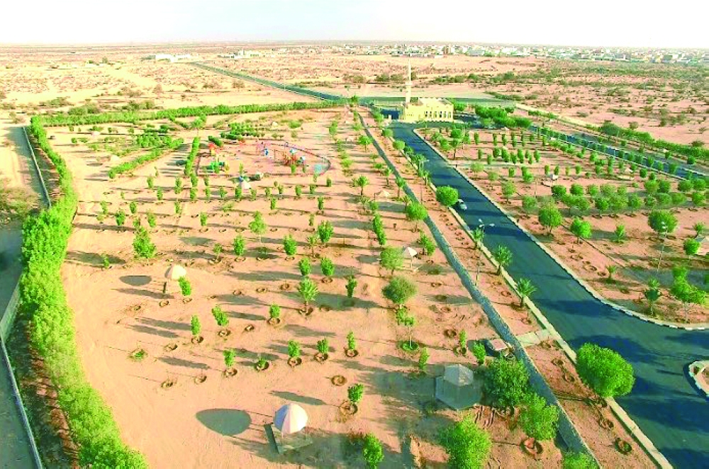 متنزه الملك عبدالعزيز في عشيرة على مساحة 218731 مترا مربعا. (عكاظ)