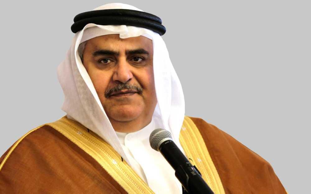 وزير خارجية مملكة البحرين الشيخ خالد بن أحمد آل خليفة
