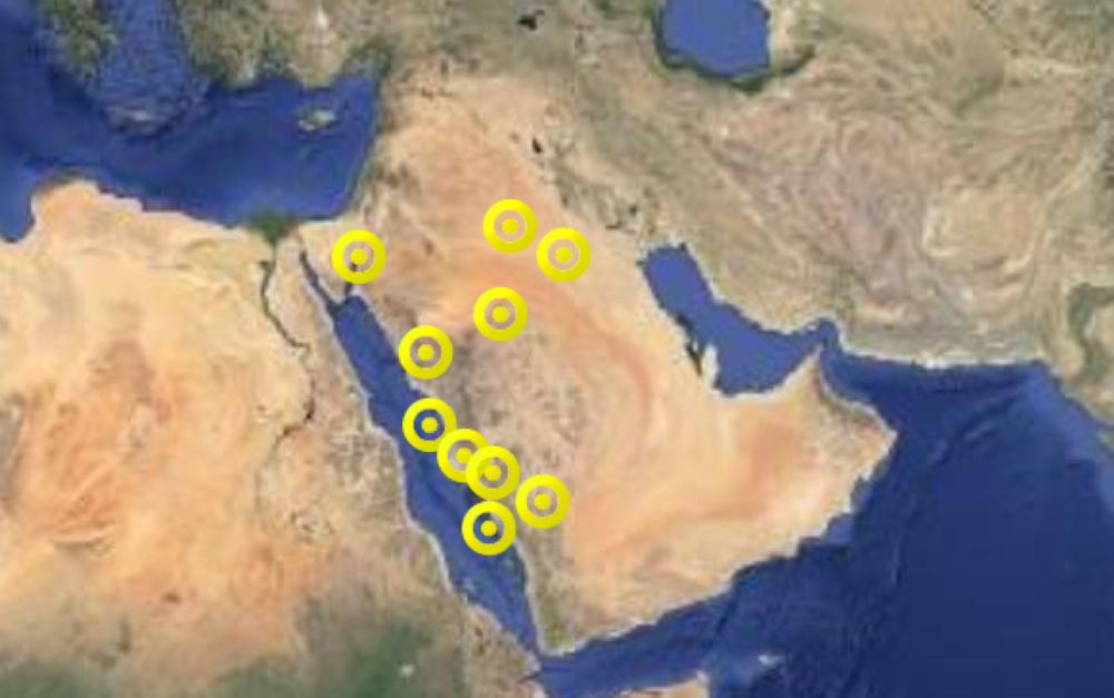 خريطة تنبيهات الأمطار والغبار التي اطلقها الأرصاد «عكاظ»
