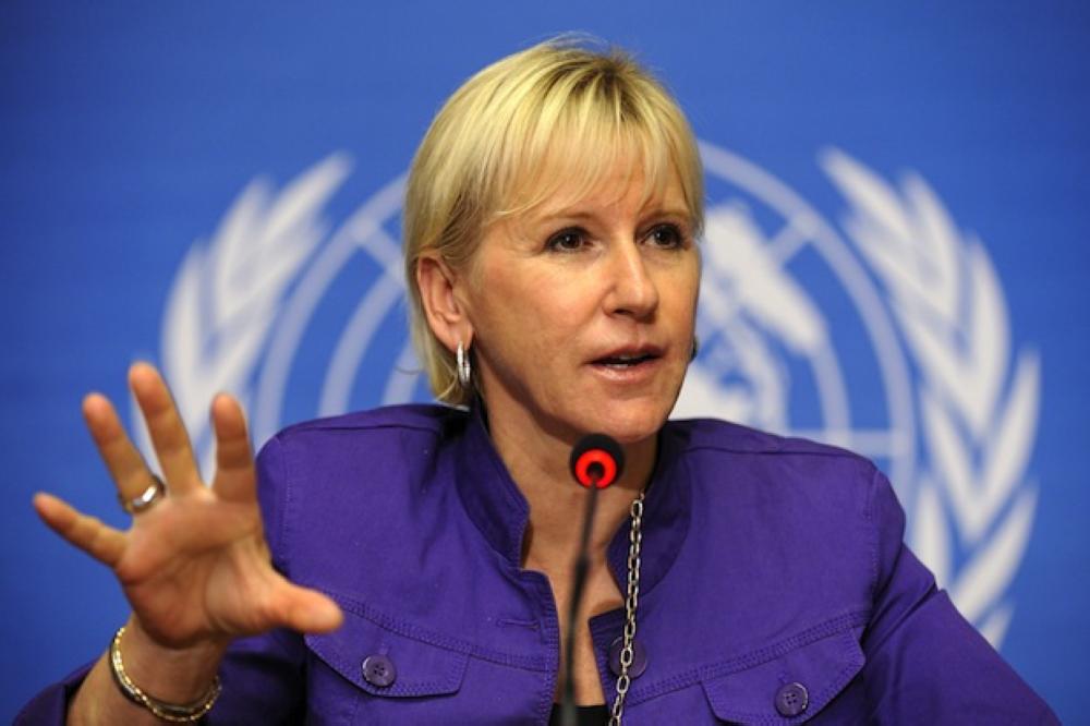 Special Representative of the Secretary-General (SRSG) on Sexual Violence in Conflict, Margot Wallstrom, attends a press conference on September 27, 2010 at the United Nations Offices in Geneva. A UN expert pushed for the prosecution of leaders of rebel groups for the mass rape of women in eastern Democratic Republic of Congo, saying urgent action was needed 