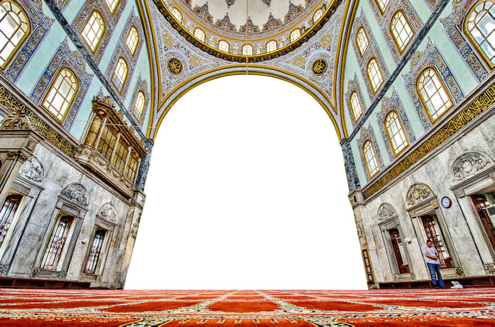 Inside Nusretiye Mosque, Istanbul Turkey.