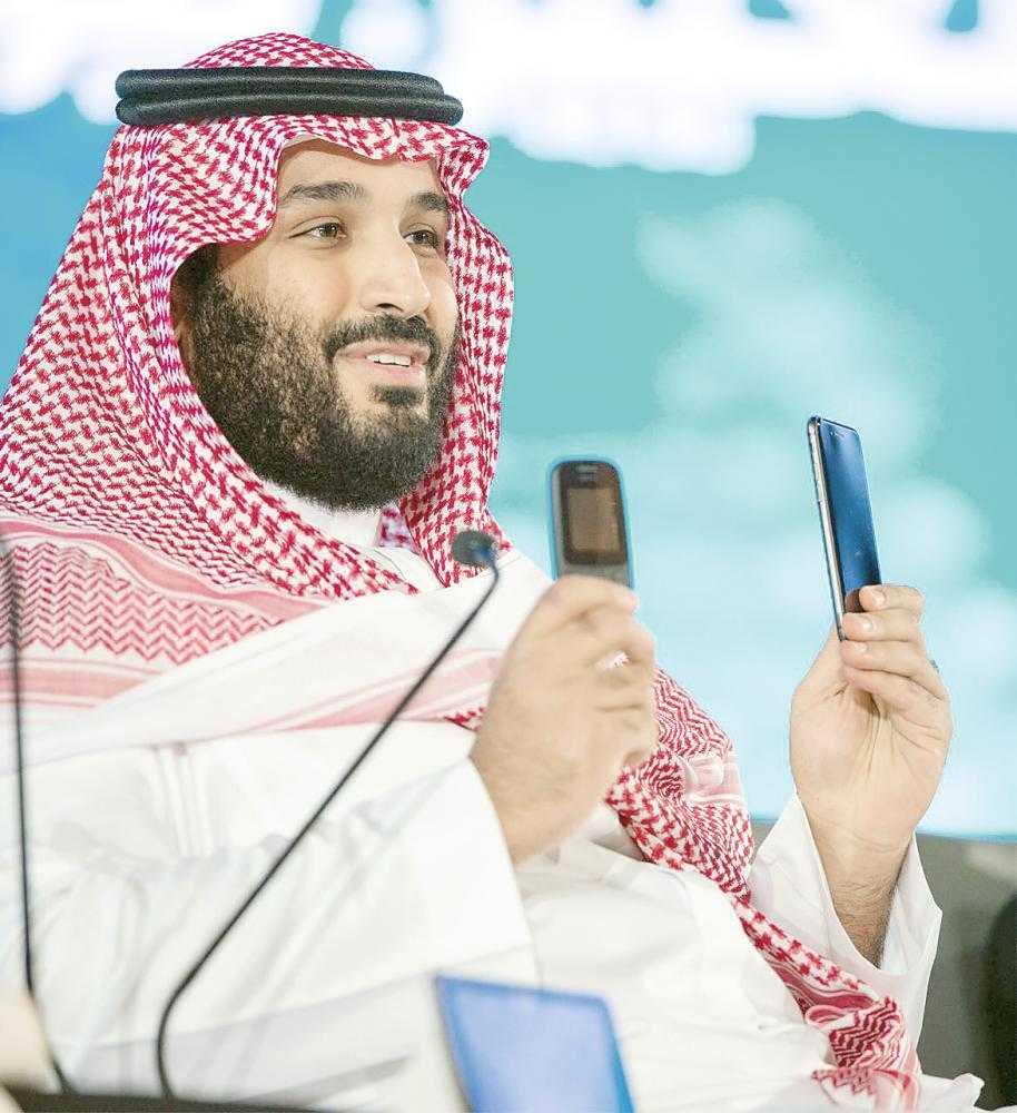 الأمير محمد بن سلمان خلال تدشينه أمس الثلاثاء لمشروع «نيوم».
