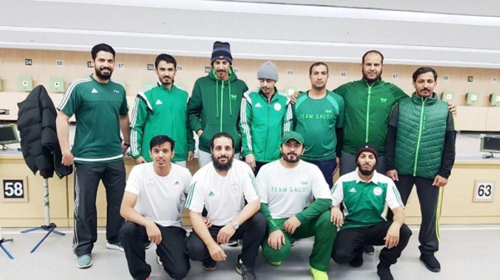 لاعبو المنتخب السعودي للرماية