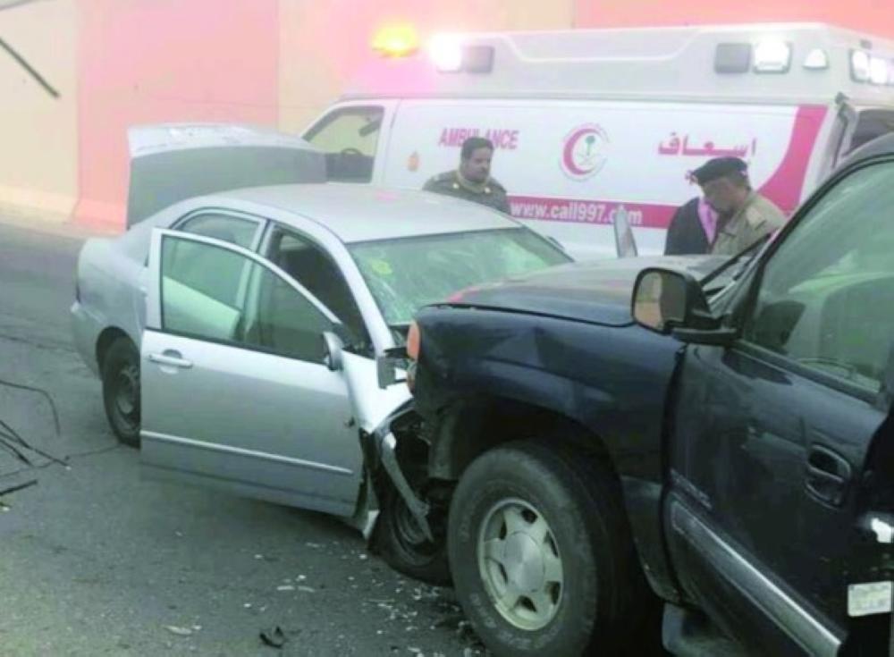 حادث مروري في المندق. (عكاظ)