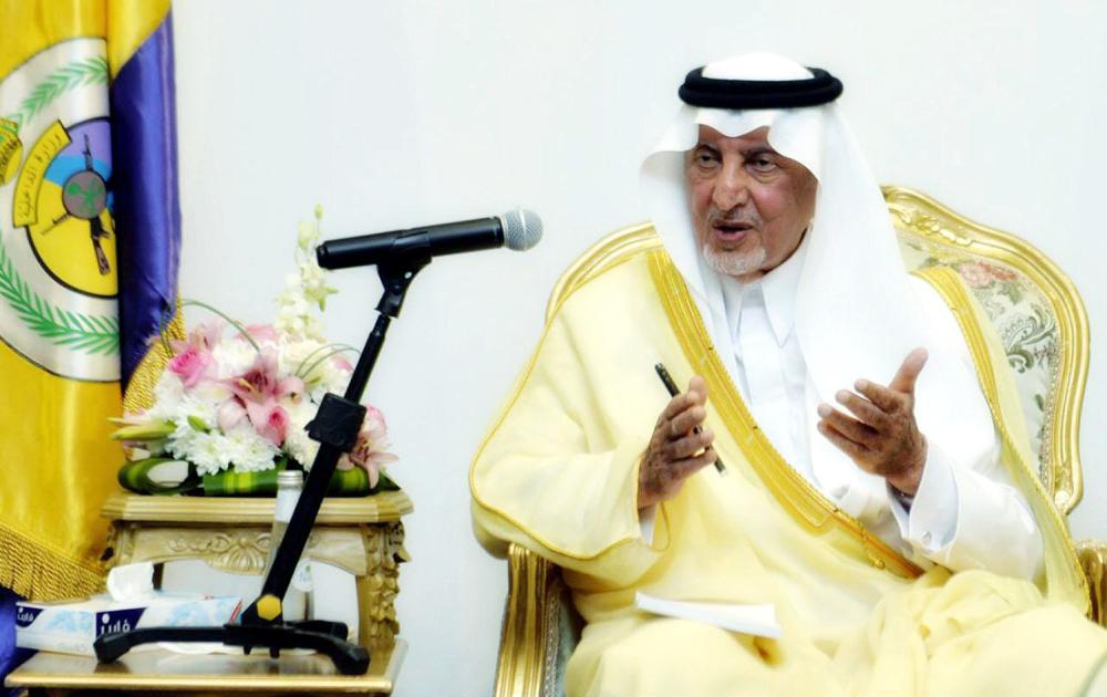



الأمير خالد الفيصل متحدثاً في اللقاء.
