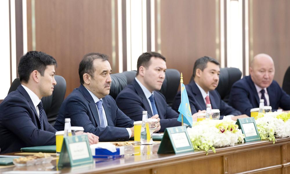 



الجانب الكازاخستاني في جلسة المحادثات.