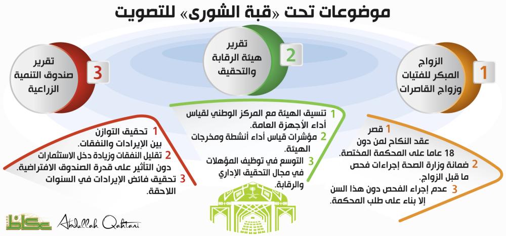 موضوعات تحت «قبة الشورى» للتصويت