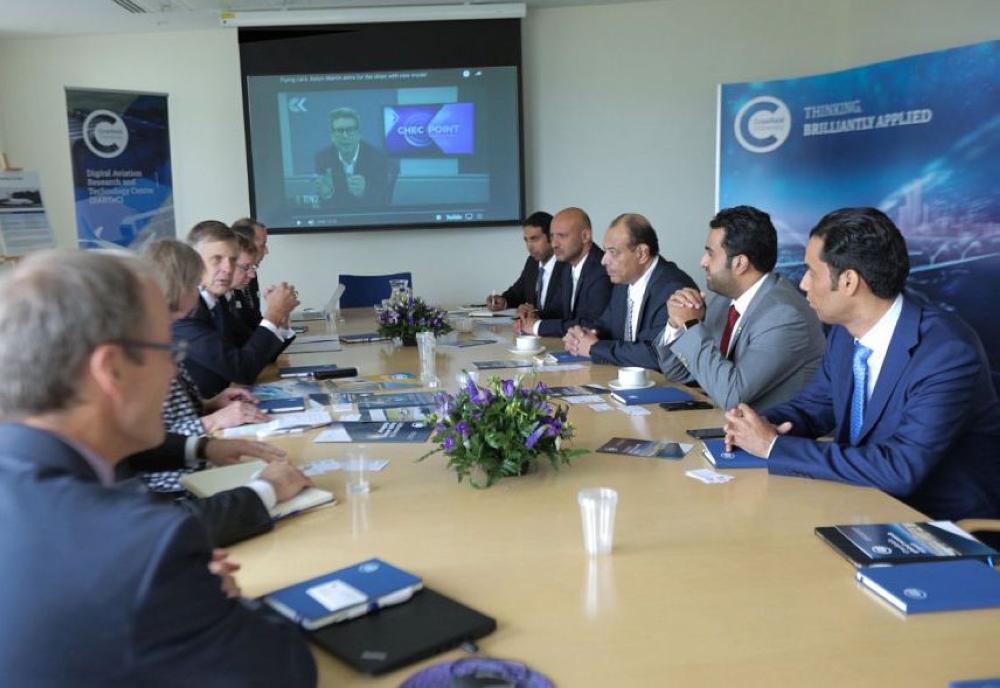 Abdulhakim bin Mohammed Al-Tamimi, President of the General Authority of Civil Aviation (GACA), visited here yesterday Cranfield University in London.