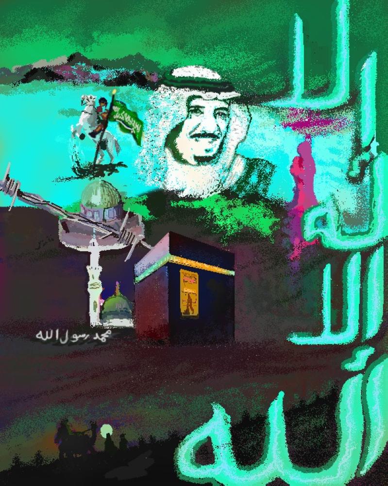الفنان الكويتي فارس السبيعي يجسد التلاحم الخليجي ويعبر عن فرحته باليوم الوطني السعودي.